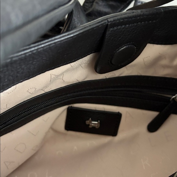 Radley Black Pebbled Leather Knot-Handle Shoulder Bag-new - Picture 4 of 9